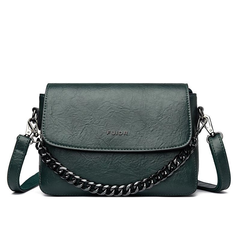 Женская повседневная сумка через плечо на одно плечо с цепочкой в стиле ретро, маленькая квадратная сумка, рюкзак Postman, сумка через плечо Out of The Street