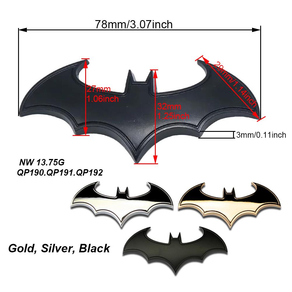 3D Металлическая Летучая Мышь Авто Логотип Мультяшная Наклейка Металлическая Эмблема Задняя Наклейка Мотоцикл Авто Декоративные Аксессуары Наклейка на Автомобиль
