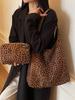 Retro Leopard Print Handbag - Women's 2025 Large Capacity Tote for Autumn/Winter Commute