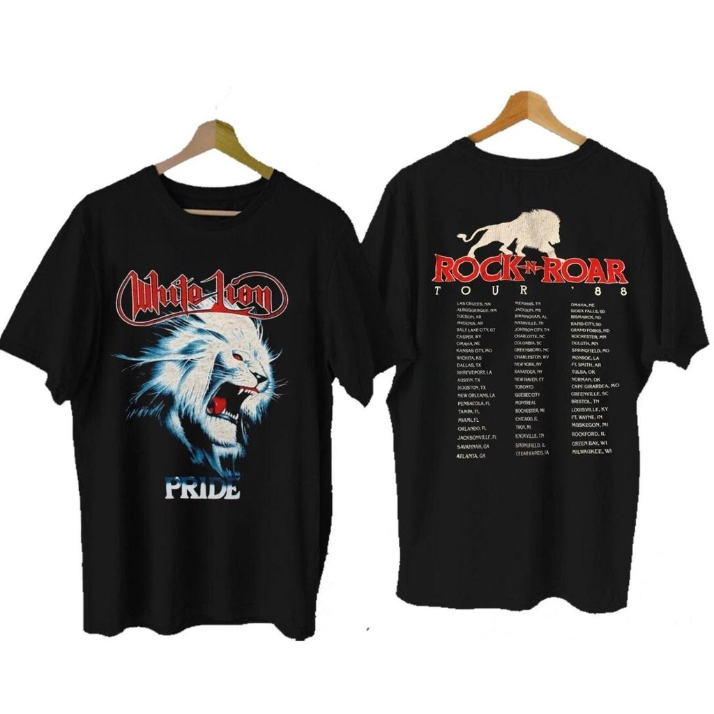 Новая популярная футболка с логотипом группы White Lion Pride, унисекс, все размеры S-4XL, высококлассная роскошь для мужчин и женщин, топ Y2k