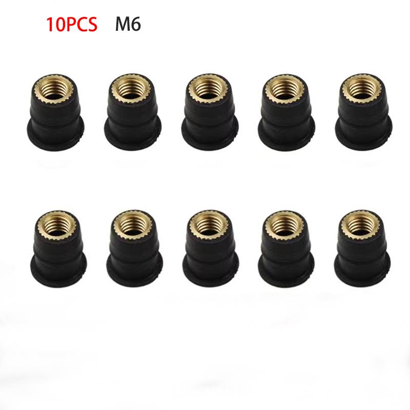 10pcs M4 M5 M6 Motorcycle Windshield Windscreen Screws Bolts Nut Universal Rubber Well Nuts Fastener Screw