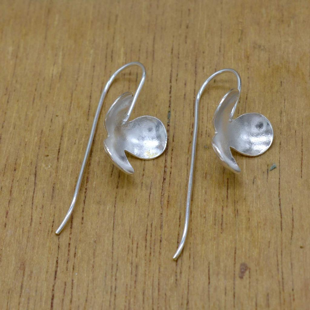 Lily Flower 925 Silver Drop Dangle Earrings для женщин, серьги из стерлингового серебра 925 пробы
