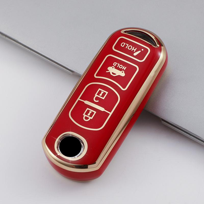 2/3/4 Buttons TPU Car Key Cover Key Case for Mazda 2 3 6 Axela Atenza CX-5 CX5 CX-3 CX-7 CX8 CX-9 2016 2017 2018 Auto Bag Keychain Accessories