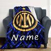 Customiz Name Personality Inter Milan  Blanket Soft &Warm Sofa Office Bed Travel Lunch Break Blanket, Gift Suitable All Seasons