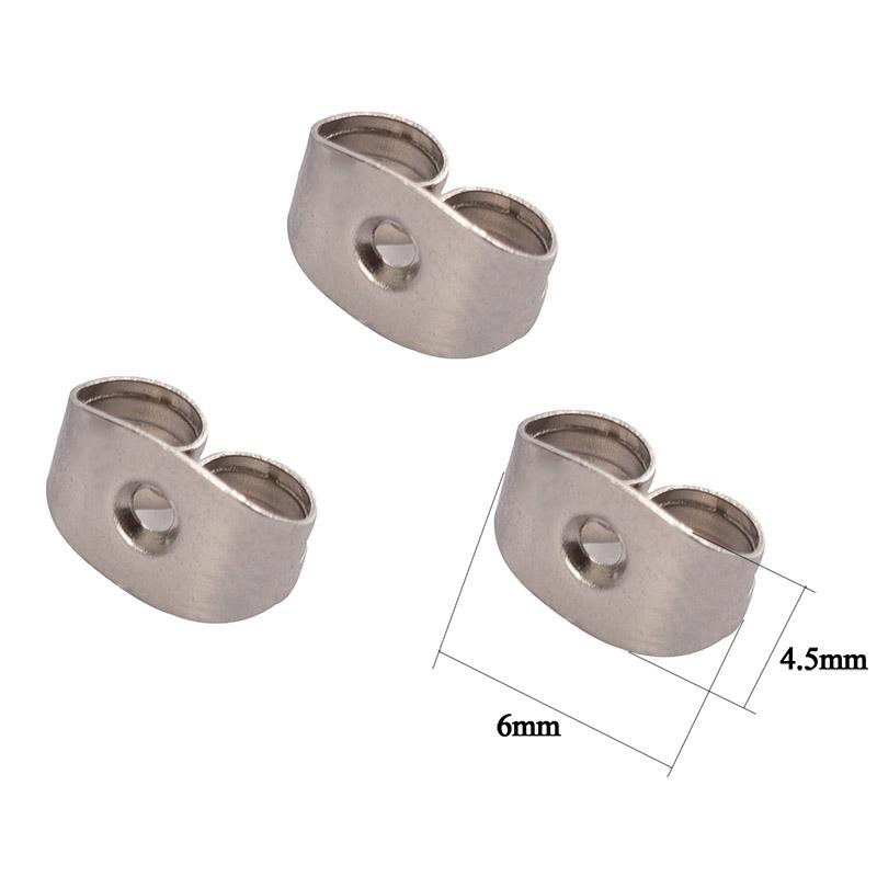 100pcs/lot Stainless Steel Blank Post Earring Studs Pins Steel Flat Round Tray Base for Earring Jewelry Findings Supplies DIY