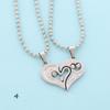 Unique Carved Design Fashion Friends Jewelry Gift Love Couple Necklace Necklace Heart -Shaped Pendant Pendant