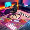 Custom Name Personalized Masha and The Bear Print Carpet, Versatile Home Decor Rug, for Playroom, Apartment, Balcony, Entryway, Hallway Gift
