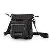 Men Women Square Crossbody Bag Single Shoulder Messenger Bag Casual Plaid Small Chest Bag Waterproof Black KS2060