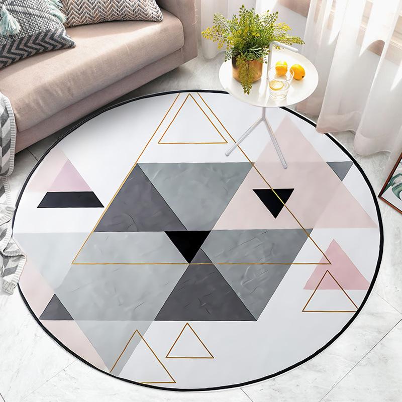 Круглый геометрический ковер для дома, гостиной, дивана, журнального столика, коврик для пола, ковер для дома, спальни, коврик для пола