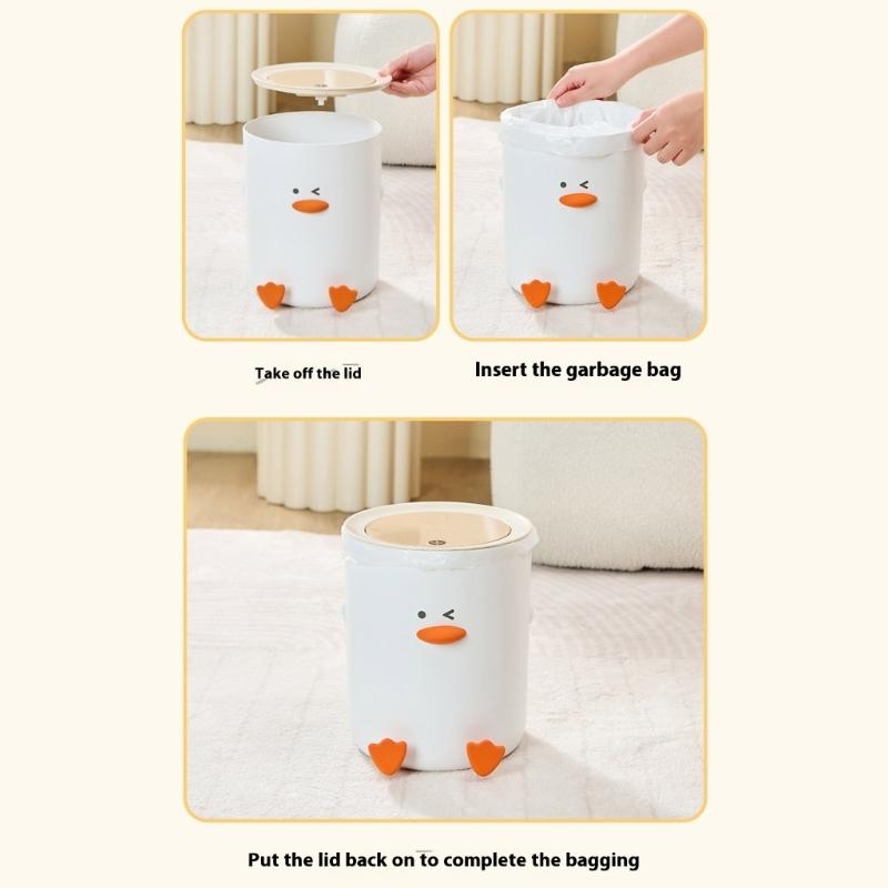 Creative Duck Theme Waste Bin Space Saving Home Decors For Small Space Kitchen Bathroom Use Trash Can for Office
