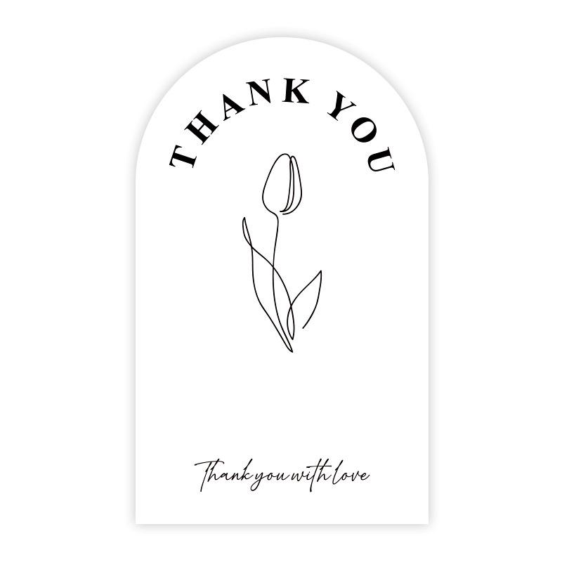 50-pack Airplane-Themed Thank You Box Sealing Stickers for Packaging and Decoration