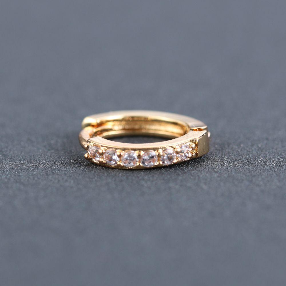 Серьга-кольцо Украшение для тела Циркон Пусет для уха Кубический цирконий Цветные серьги с CZ Пирсинг уха с CZ