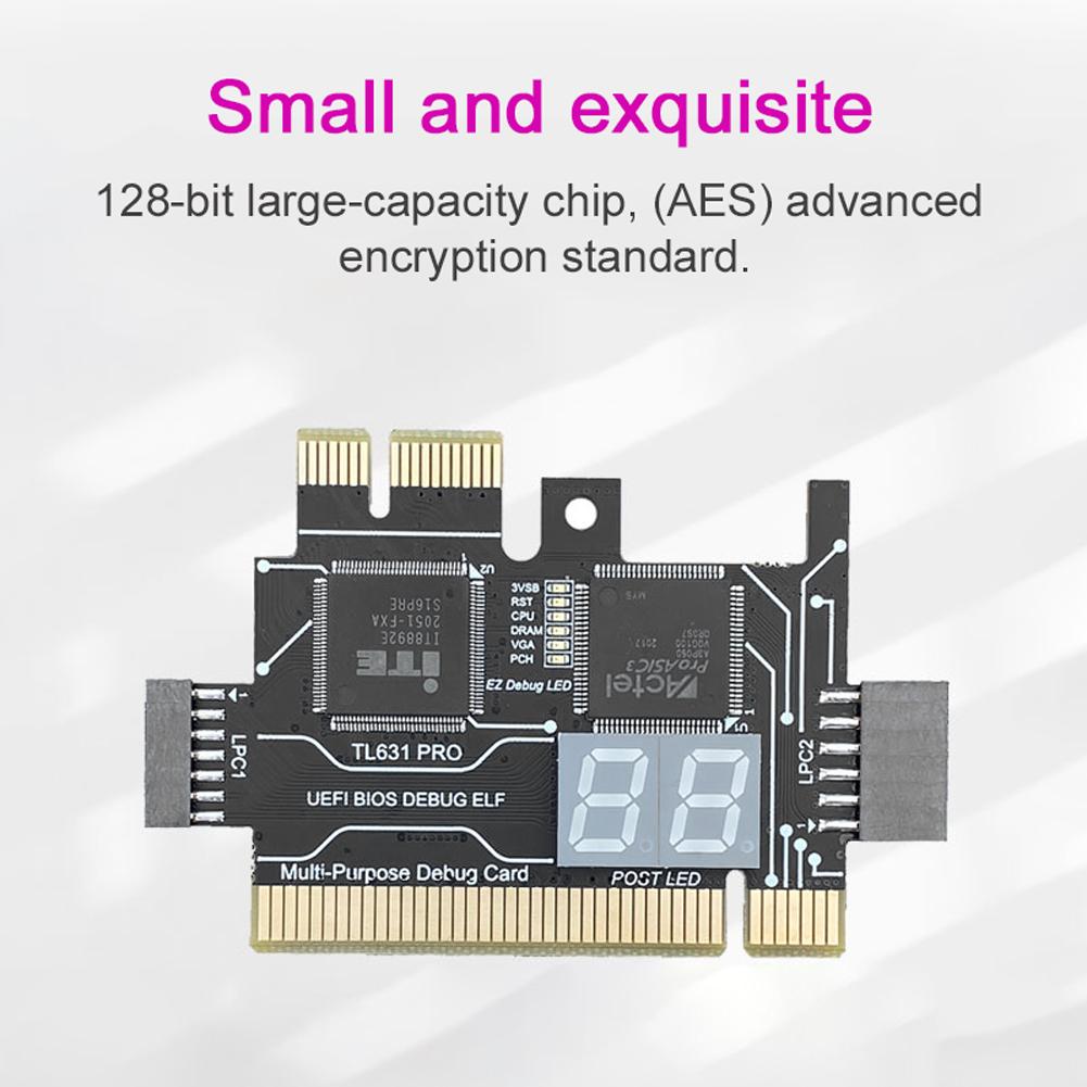 TL631 PRO Универсальная диагностическая карта PCI для ноутбука ПК PCI-E Mini LPC Диагностический анализатор материнской платы