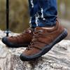 Осенне-зимняя уличная повседневная обувь, мужская дышащая походная обувь из натуральной кожи, мужская водонепроницаемая нескользящая спортивная походная обувь