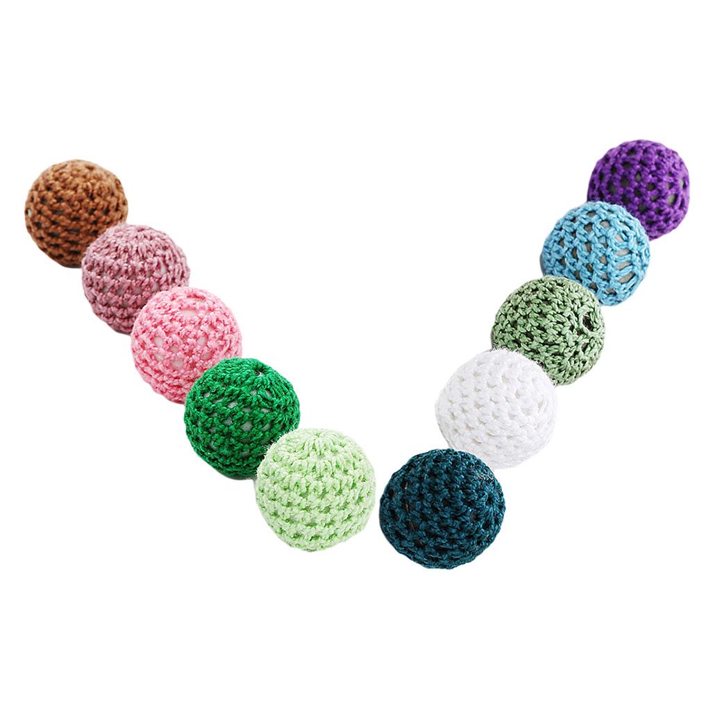 10 шт. красочные акриловые бусины для вязания крючком для изготовления ювелирных изделий ожерелья