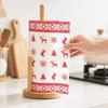 40Pcs/Roll Grease-proof Paper Disposable Christmas Pattern Dish Towel Snacks Paper Food Paper Kitchen Supplies Christmas Themed