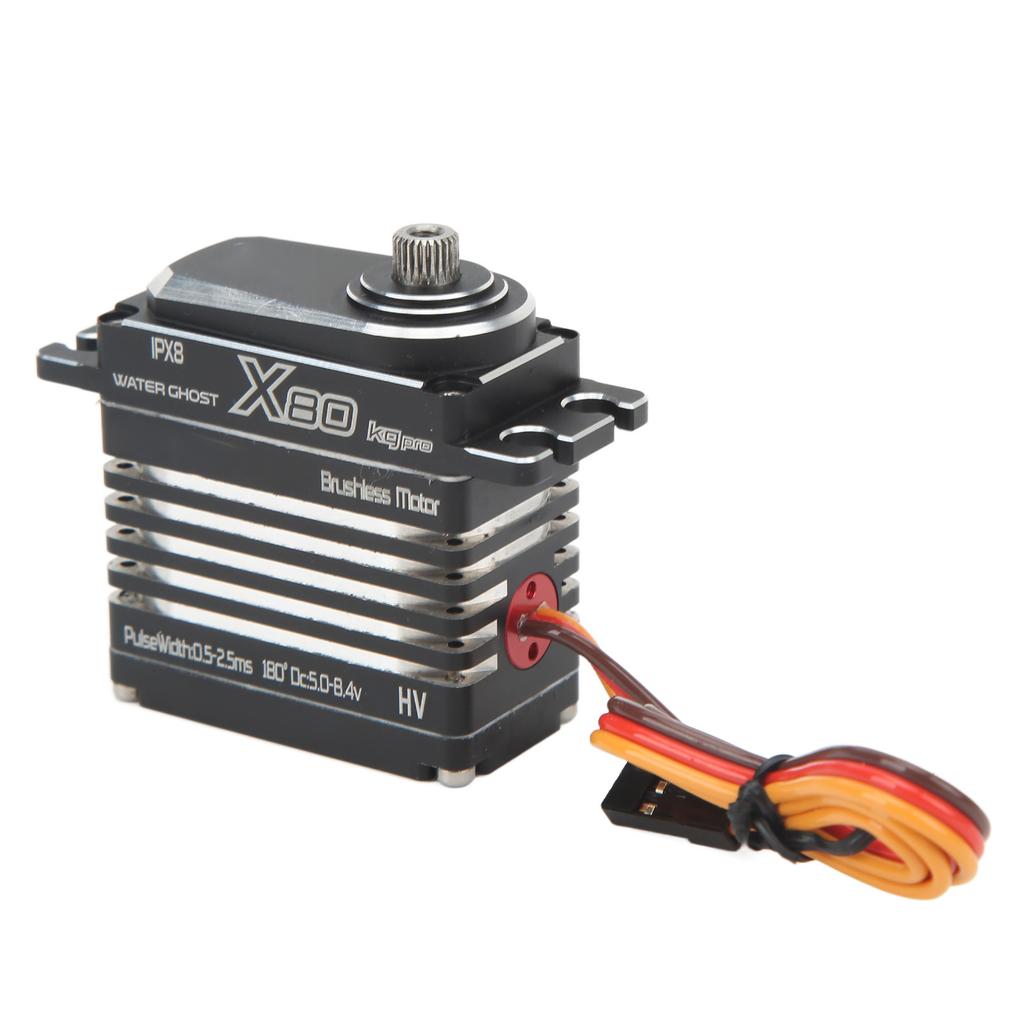 RC Car Servo Black 80KG High Torsion IPX8 Waterproof Brushless Motor Widely Used RC 80KG Servo for