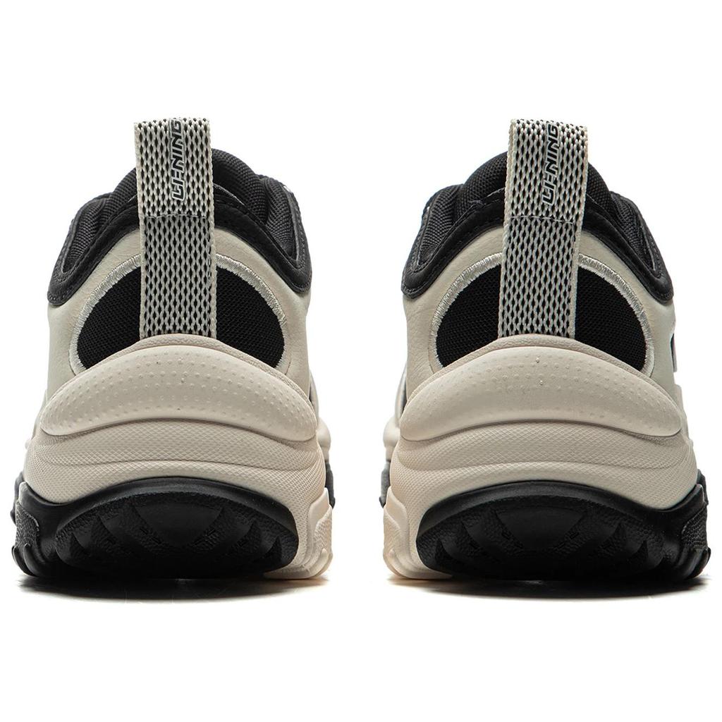 Кроссовки Li Ning Milkshake Soft Rebound Retro с толстой подошвой, амортизирующие, износостойкие, низкие, повседневные, женские, цвет черный, коричневый AGCU404-1