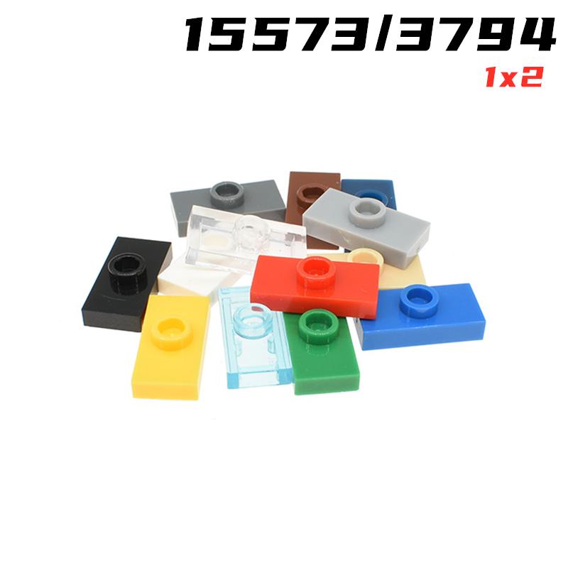 Свинья Радуга Детали MOC 15573 3794 Пластина Модифицированная 1x2 Совместимые Кирпичики DIY Сборка Строительные Блоки Частицы Детская Головоломка Игрушка Подарок