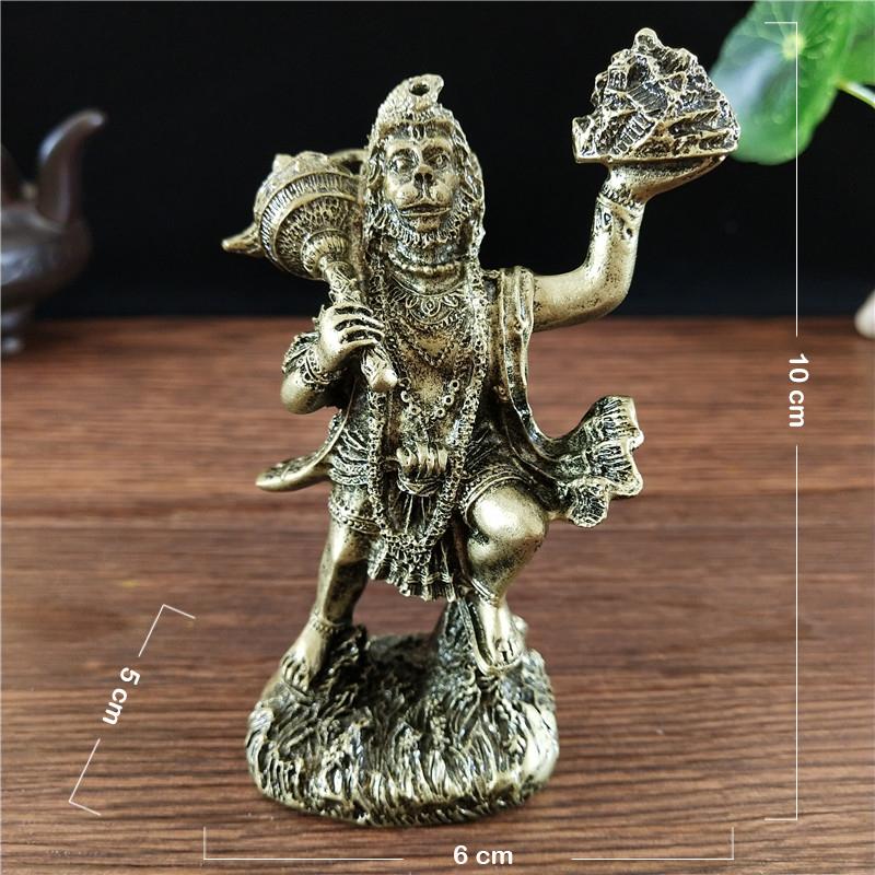 Gold Hanuman Statue Figurine Ornaments Resin Indian Hindu Monkey God Buddha Statues Sculpture Home Decoration Lucky Gift