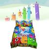 Комплект постельного белья Numberblocks Одеяло Пододеяльник Двуспальный Кинг Анимация Просвещение
