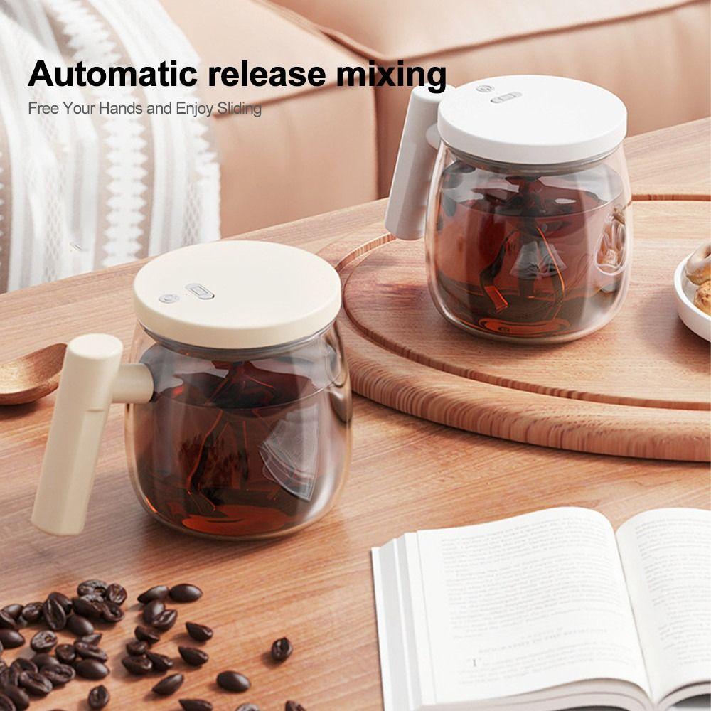 Self Stirring Mug Rechargeable Electric Mixing Cup Durable Glass Cup
