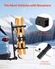 Folding Hitch Mounted Ski & Snowboard Rack, Fits 50 mm Receiver, Carries up to 6 Pairs of Skis or 4 Snowboards, Adjustable Hitch-Mounted Rack for Car