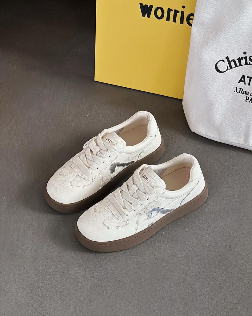 Маленькие белые туфли женские 2025 новая летняя популярная женская обувь немецкие тренировочные туфли повседневные кеды универсальные спортивные туфли Форрест Гамп