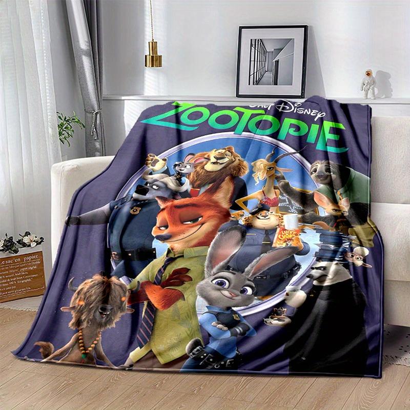 1 шт., Декор для дома в стиле Зверополиса: Уютные пледы, идеально подходящие для спальни, гостиной, путешествий, кемпинга, автомобиля