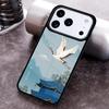 Чехол для телефона Красный журавль для iPhone 17 16 15 Pro Max Air 14 13 12 11 Plus Ударопрочный Чехол Capa
