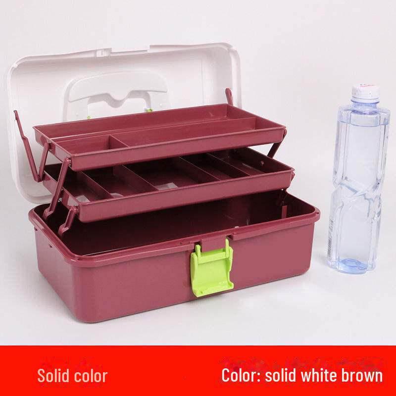 Большая вместимость, 3-слойная прозрачная коробка для хранения художественных инструментов и карандашей