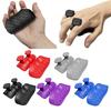 1 Pair Anti-Slip Silicone 2-Finger Workout Grips Palm Protection Weight Lifting Dumbbell Deadlift Pull-Up Grippers Gym Training Fingerless Gloves