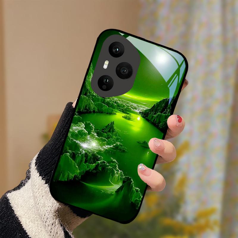 Закаленное Стекло Чехол Для Телефона Для Honor 400 Pro Honor400 Lite 5G Чехол Роскошный Расписной Жесткий ПК Fundas Ударопрочный Защитный Корпус