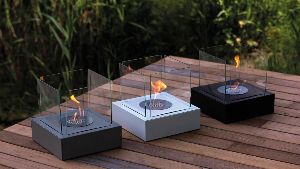 Настольный камин на биоэтаноле TANGO3 черный с декоративными камнями