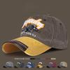 Новая вышитая бейсболка с вышитым орлом, американская ретро-кепка контрастного цвета, модная молодежная повседневная шляпа от солнца