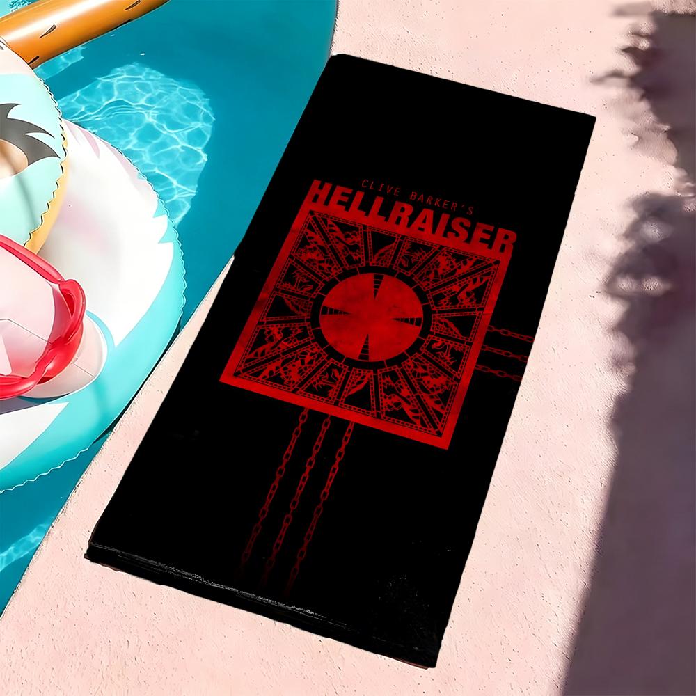 H-Hellraiser Полотенце Микрофибра Пляжное Полотенце, Быстросохнущее, Не Прилипает Песок, Ультратонкое Волокно, Супер Мягкое.