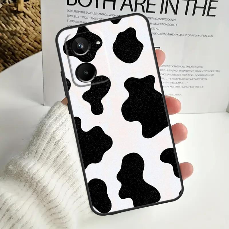 Принт 'Корова' Для Realme C75 C55 C71 C53 C67 C61 C33 C63 C51 C65 15 GT7 Pro 10 11 12 13 14 Pro Plus Чехол