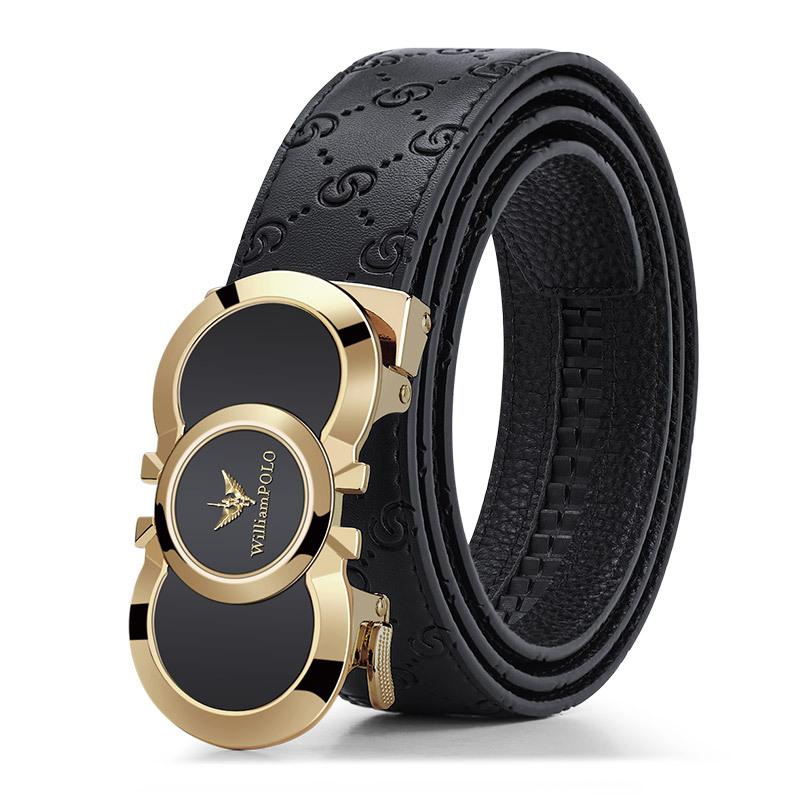 Brand Men's Belt, High-end Belt, Embossed Belt, Leather Body, Cowhide Belt, Fashionable Belt