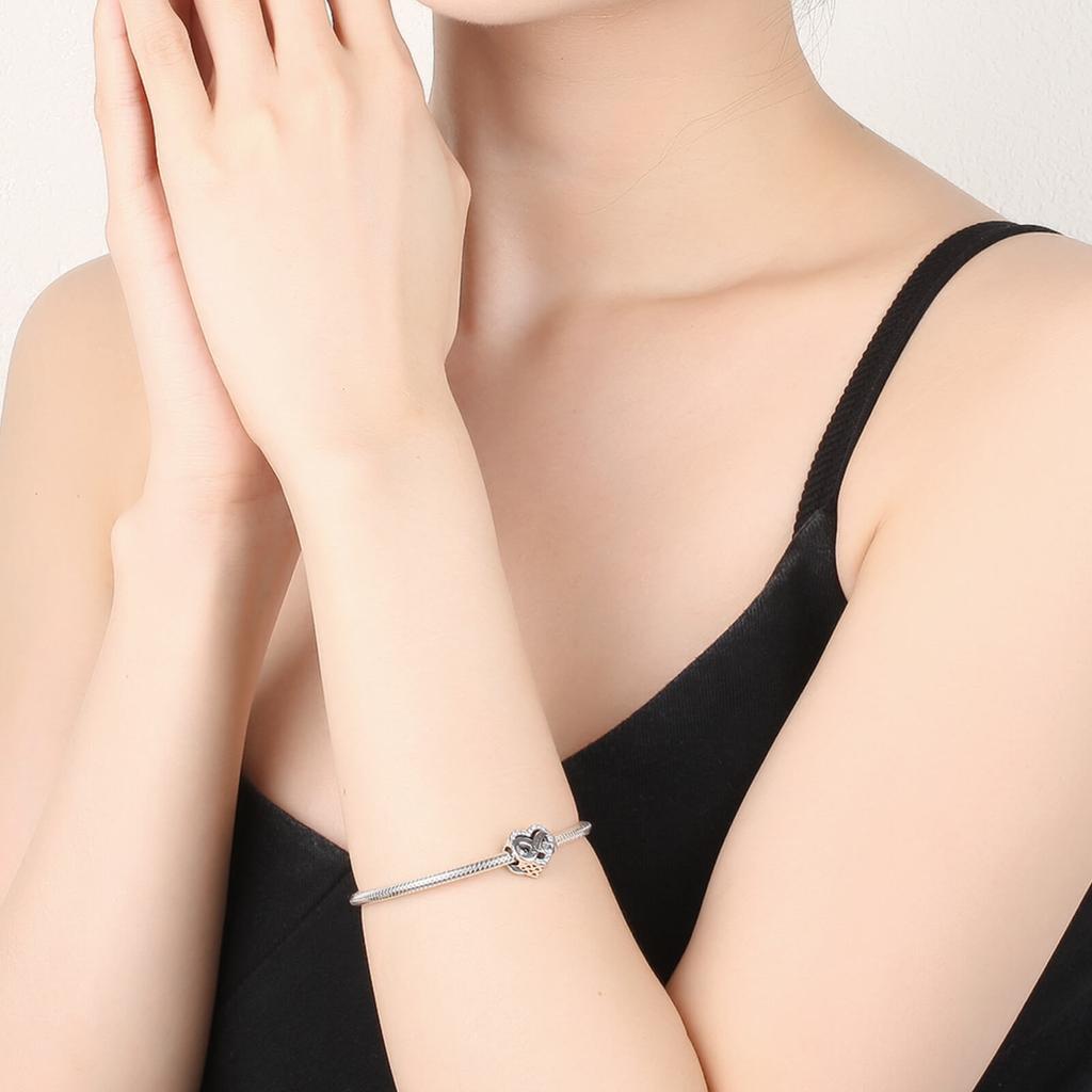 Новый Стерлингового Серебра 925 пробы Камень Сердце Новый дизайн Бусина Подходит Оригинальные Модные Подвески Браслет Женские Ювелирные Изделия DIY Подарок