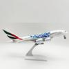 Airbus A380 Expo 2020 Emirates, модель самолета 47 см с колесами и огнями