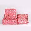 6pcs Blue Floral Travel Organizer Bags Polyester Storage for Clothes Toiletries Accessories Business Trip Home Organization