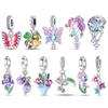 New In Animal And Flower Dangle Charm Beads Fits Bracelet Bangle Necklace Women Luxury Diy Fine Jewelry Party Festival Gift