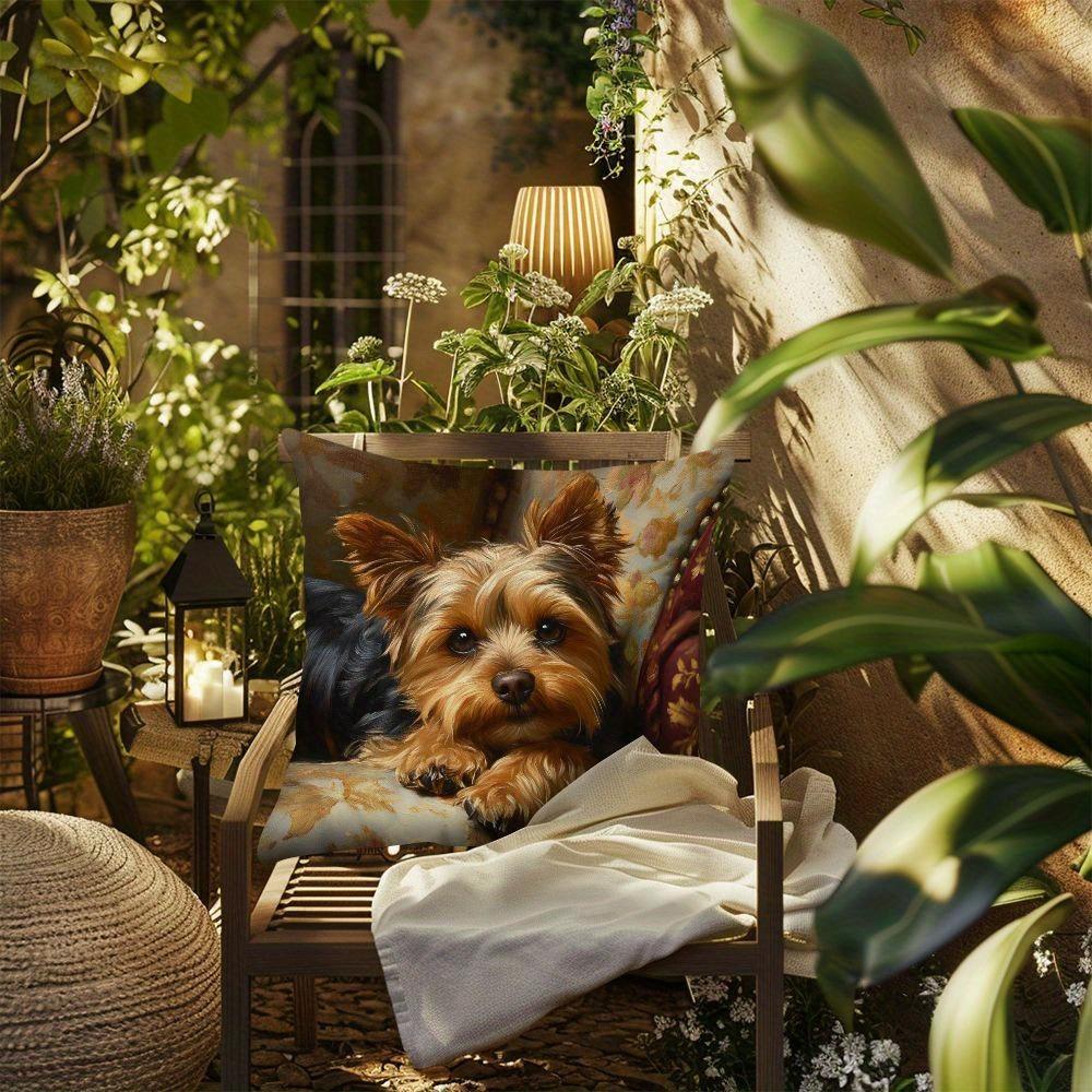 1 шт. наволочка Йоркширский Маленький Лев Расслабляющая наволочка, Машинная стирка, Односторонняя печать