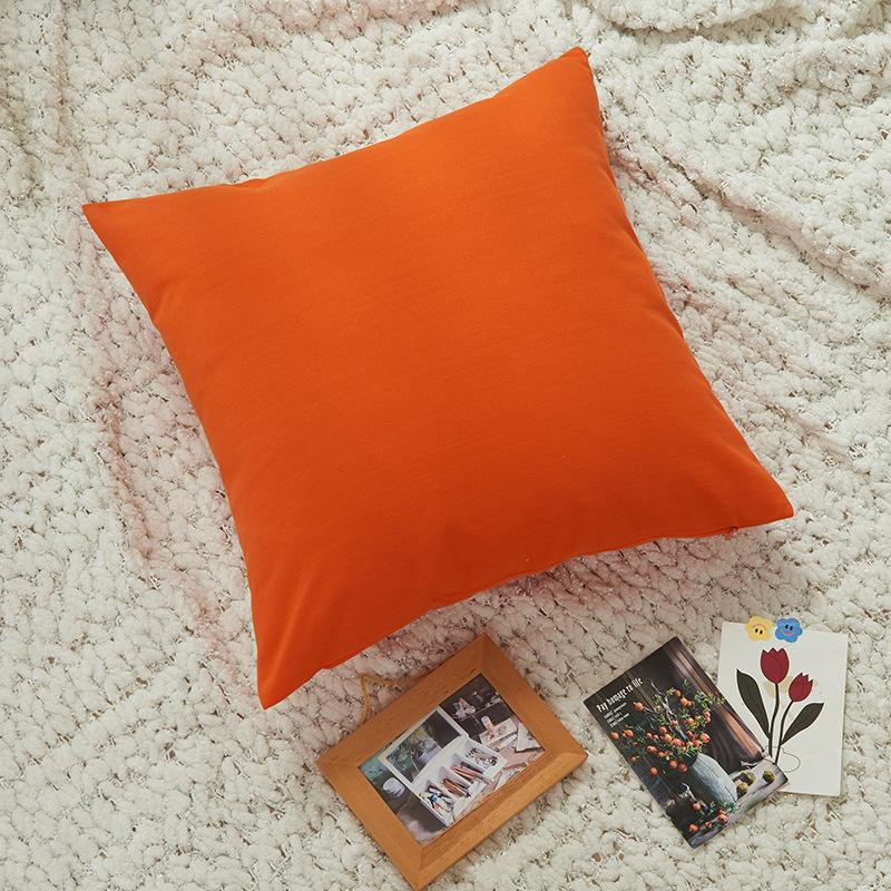 New Halloween Pillow Polyester Cotton Orange Black Plaid Pillow Cover Home Sofa Cushion Cushion Cover