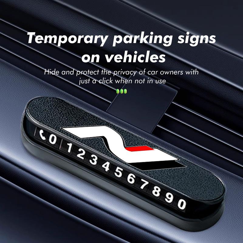 Car Phone Number Card Temporary Parking Plate Car-styling Accessories For Hyundai N Line i20 i30 Sonata Tucson Azera Elantra Y5