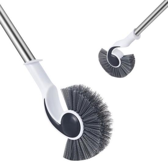 Щетка для раковины для аквариума, полукруглая головка щетки, чистка углов, длинная ручка, экономия труда