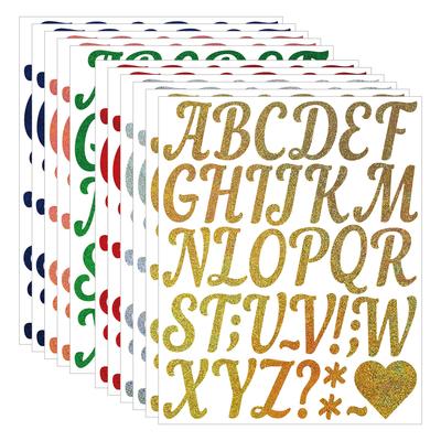 2-дюймовая наклейка с буквой «Золотой песок» Блестящая многоцветная Праздничный подарок на выпускной вечер DIY Свадебная композиция Наклейка с буквой