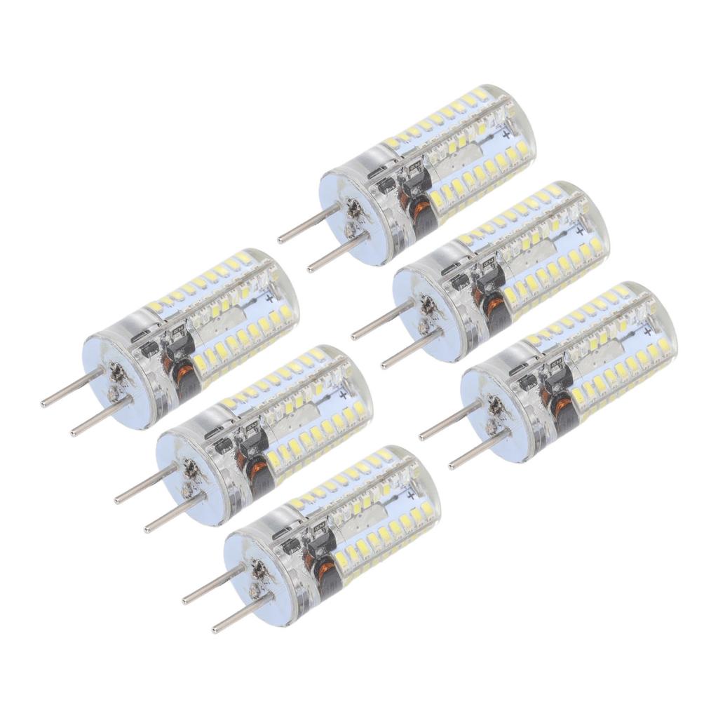 6Pcs GY6.35 LED Bulbs 5W AC 12V Warm White 2700 To 3000K White 6000 To 6500K 500LM 72LED Light