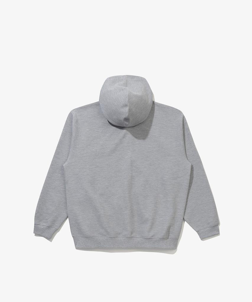 New Era Waffle Hooded Zip-Up Jacket Heather Grey 14954614