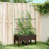 VidaXL Planter with Trellis, Raised Bed, Flower Box, Plant Pot, Flower Box Garden Patio Terrace Outdoor, 367955